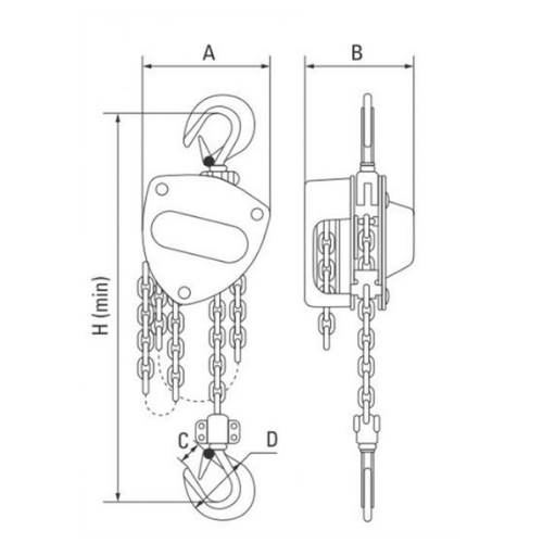 Viper 500kg - 20,000kg Chain Block