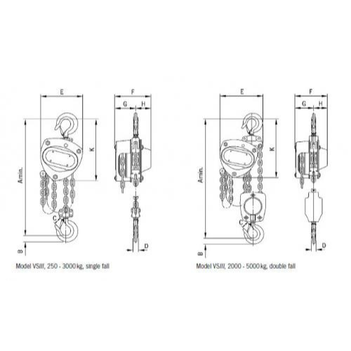 VSIII 3Te- 5Te Hand Chain Hoist